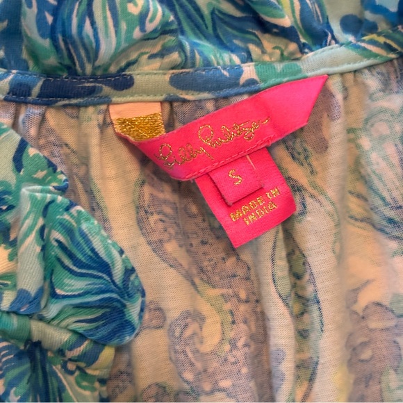 Lilly Pulitzer Azlynn Dress in Sea Glass Aqua Seeing Double - Picture 5 of 7